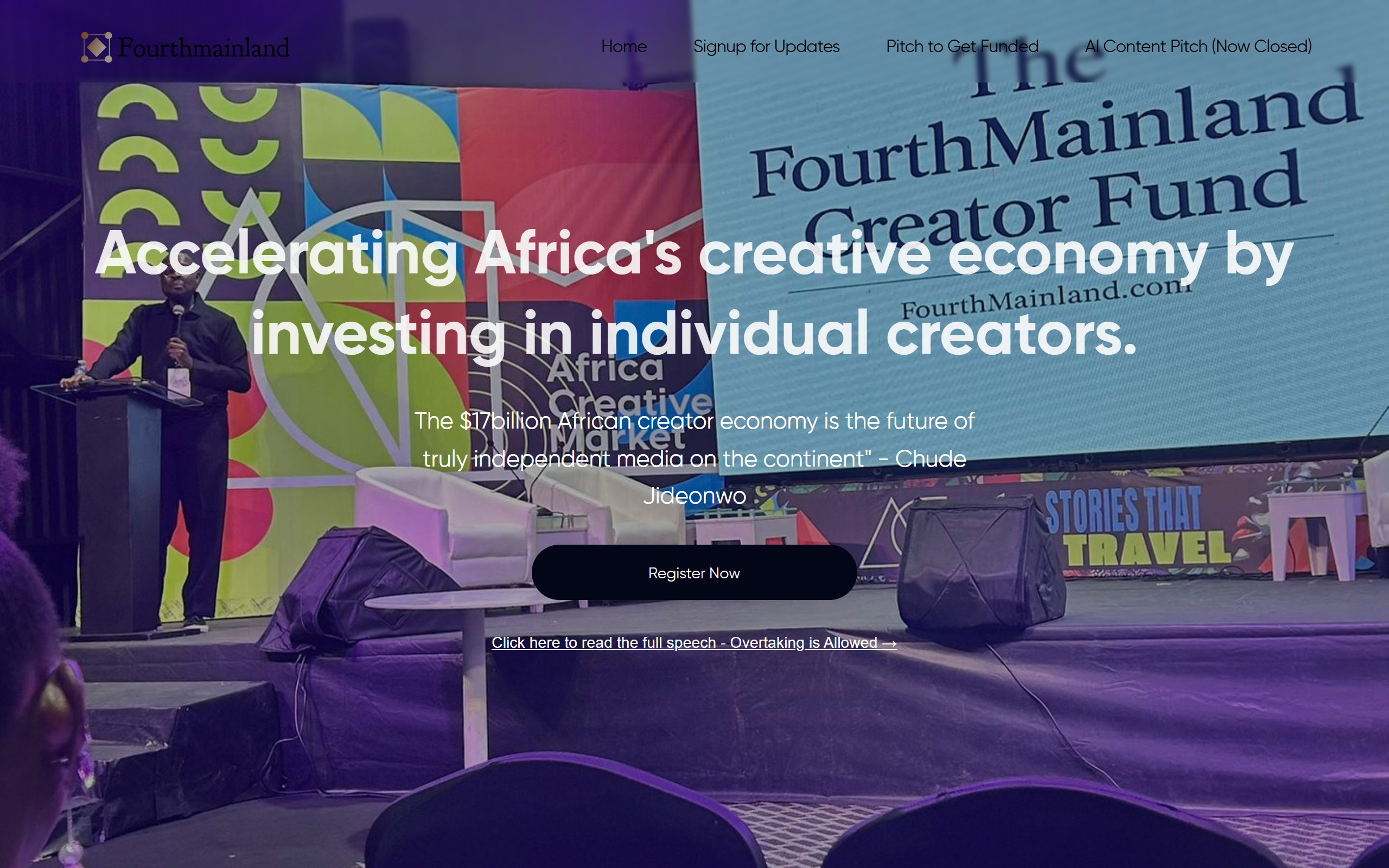 The FourthMainland Creator Fund project screenshot 1: Showcasing the user interface and design