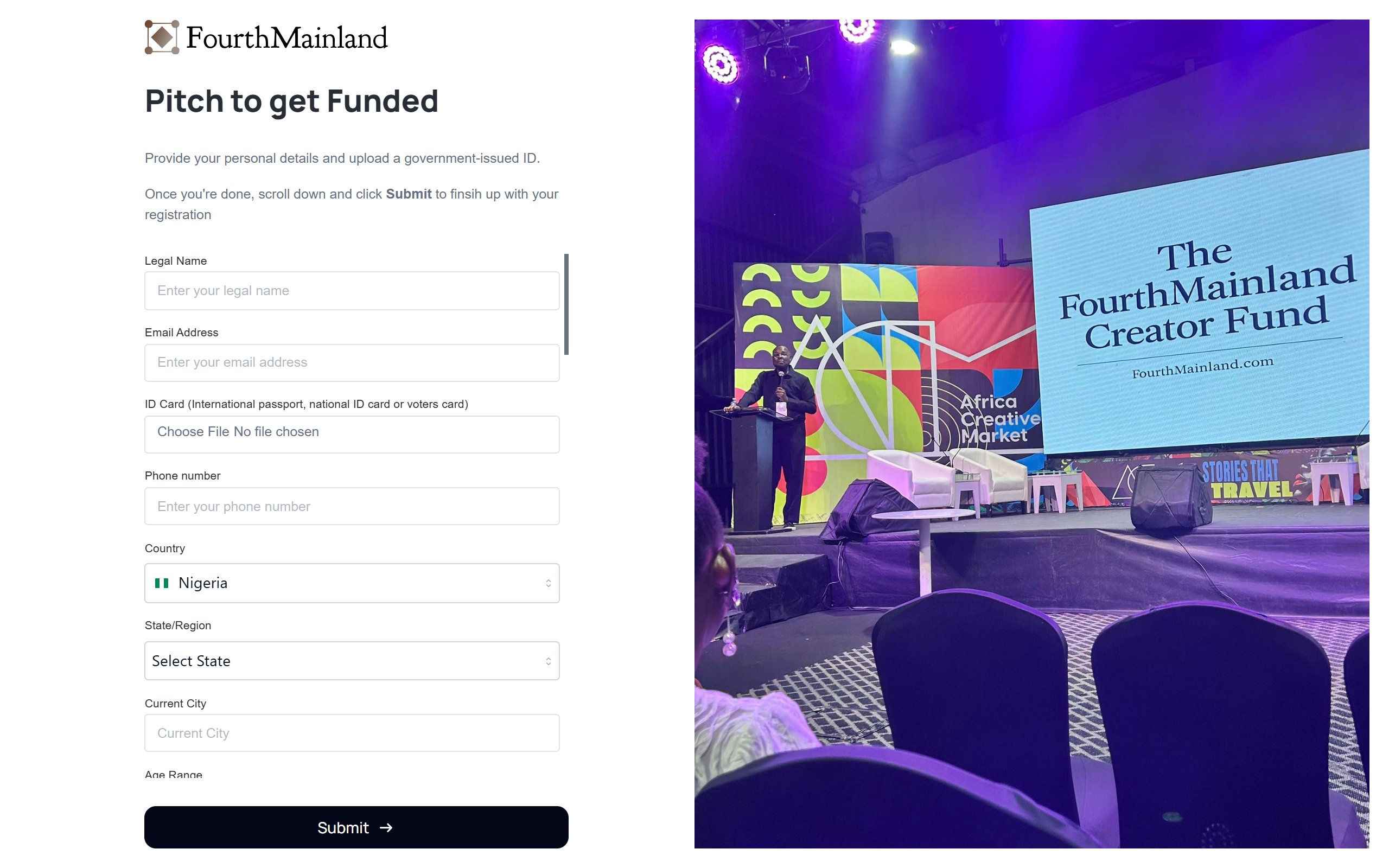 The FourthMainland Creator Fund project screenshot 2: Showcasing the user interface and design